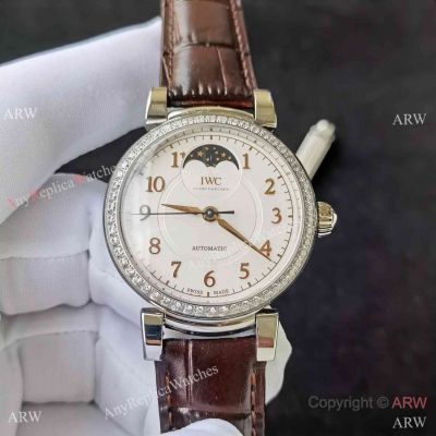 Swiss Copy IWC Da Vinci Automatic Moon Phase 36mm with Diamonds